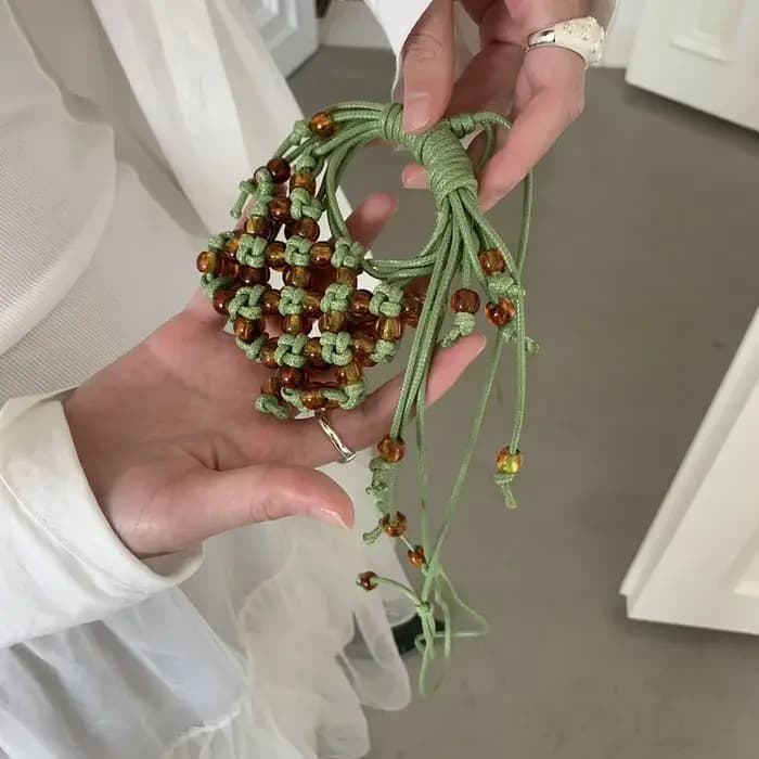 Nouveau Mini Sac à Bandoulière en Corde Tressée
