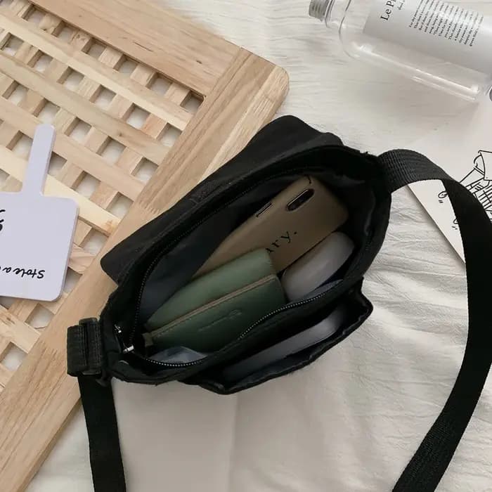 Collage décontracté étudiant Sac de messager femmes petit Sac toile Sac à bandoulière