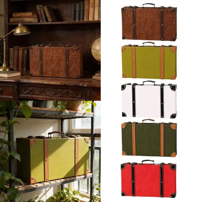 Valise vintage, coffre de rangement, boîte de rangement décorative pour la maison