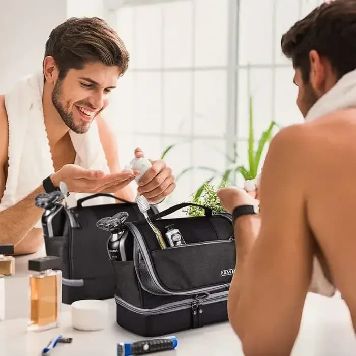 Sac de maquillage suspendu pour hommes, organisateur de voyage Oxford, sacs à cosmétiques pour femmes, trousse de maquillage nécessaire, trousse de toilette de lavage