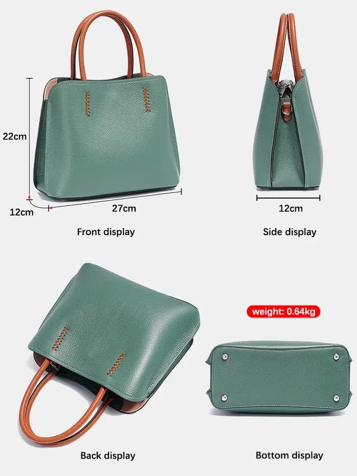 Sac Shopper Zency en Cuir Véritable pour Femme