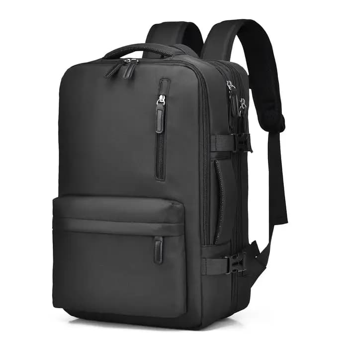 Sac à dos de voyage pour cabine d'avion, extensible, portable, bagage à main, 15,6 pouces, grande capacité, imperméable, s'ouvre comme une valise