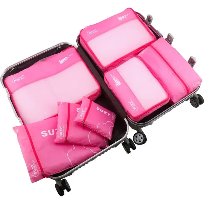 7 ensembles de sacs de rangement de bagages pour la famille, Cubes d'emballage de voyage respirants