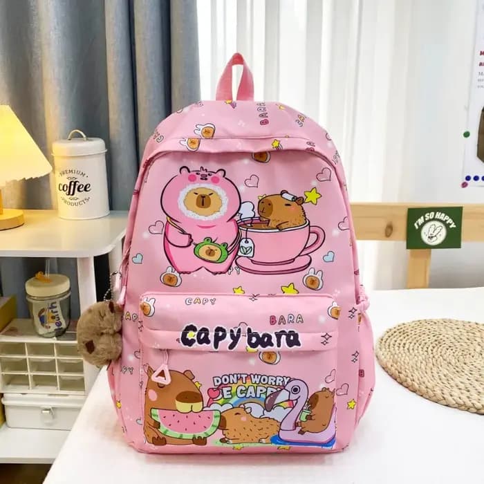Mignon Capybara sac à dos pour filles garçons étudiant adolescent enfants sac à dos femmes