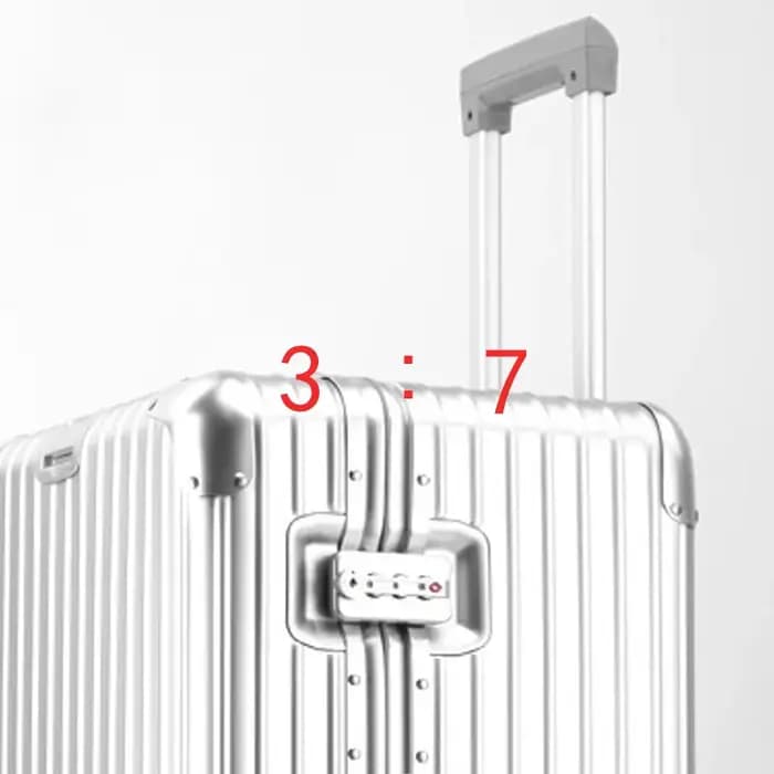 Valise de voyage épaisse tout en aluminium de grande capacité de 32 pouces