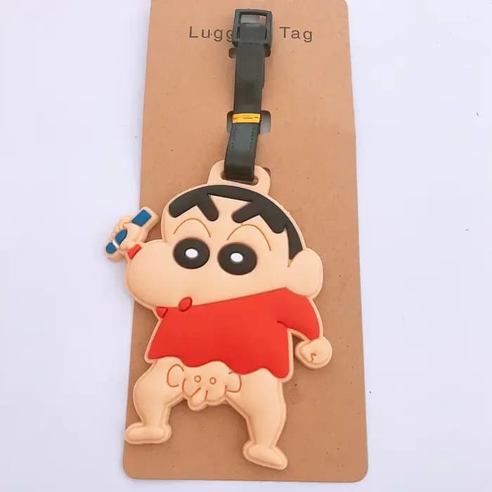 Crayon Shin-chan étiquettes de bagages valise ID adresse porte-nom dessin animé silicone bagages emb