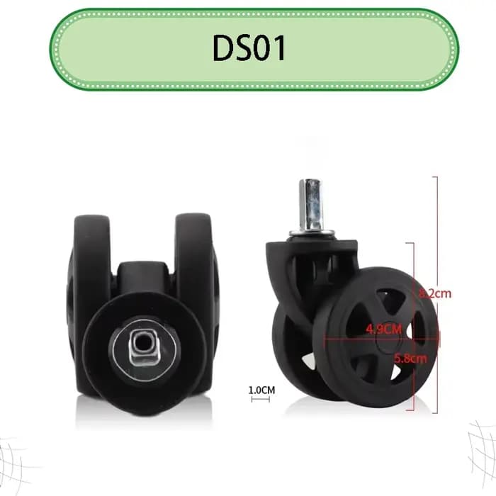 Pour DELSEY roues à bagages faciles à installer 360 ° Roulettes silencieuses rotatives, pièces de