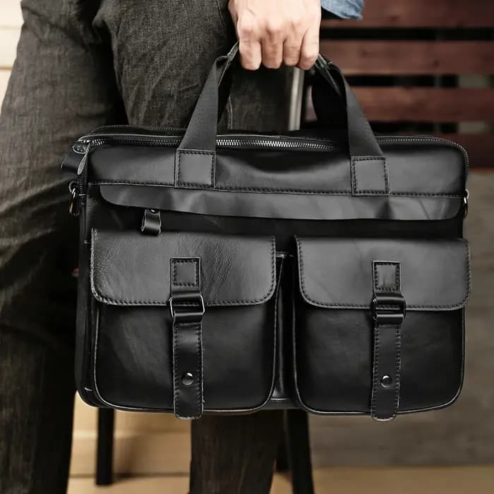 JOYIR – porte-documents en cuir véritable pour hommes