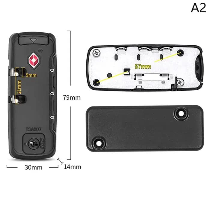 Cadenas de sécurité à combinaison à 3 chiffres TSA, serrure à mot de passe fixe, accessoire pour valise de voyage, bagages, armoire, casier