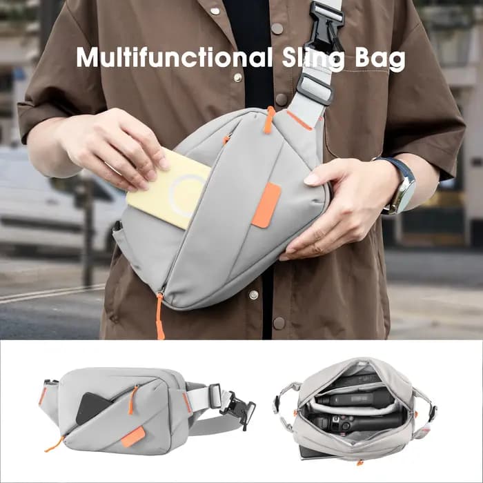 Sac bandoulière de grande capacité, sac de rangement de voyage pour accessoires de caméra DJI Action 5 Pro/Insta360 Ace Pro 2/Go3s/GoPro Pocket 3