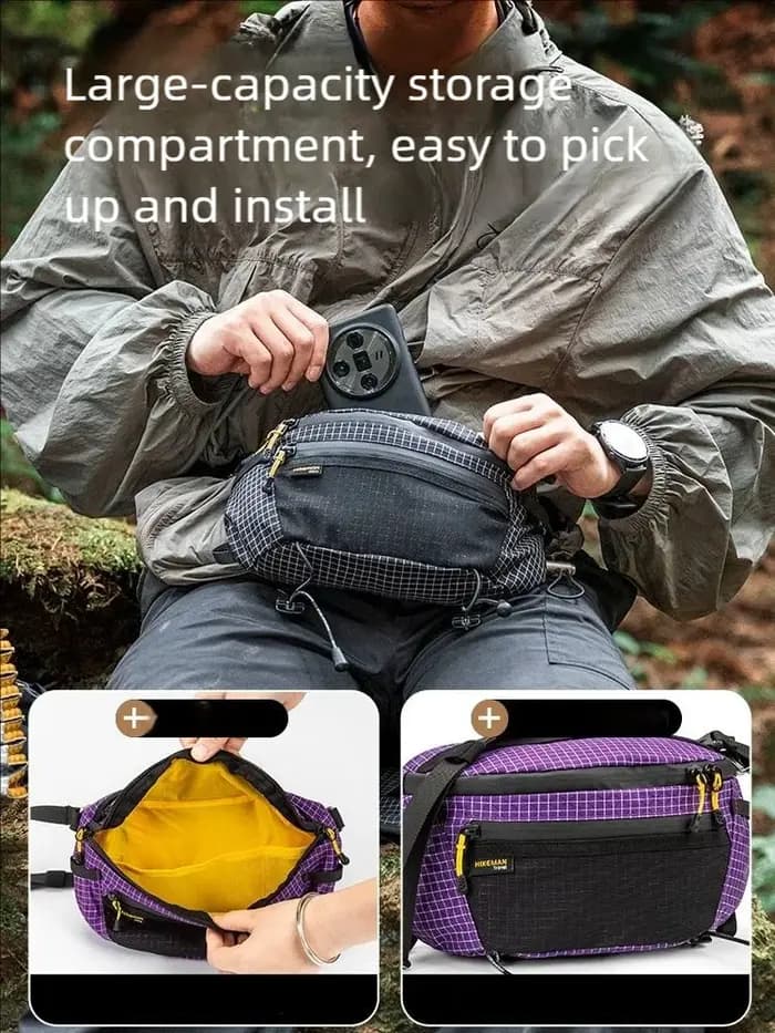 HIKEMAN sac de poitrine en plein air UHMWPE cyclisme sport sac à bandoulière randonnée voyage sac suspendu pour sac à dos Expansion améliorée V2.0