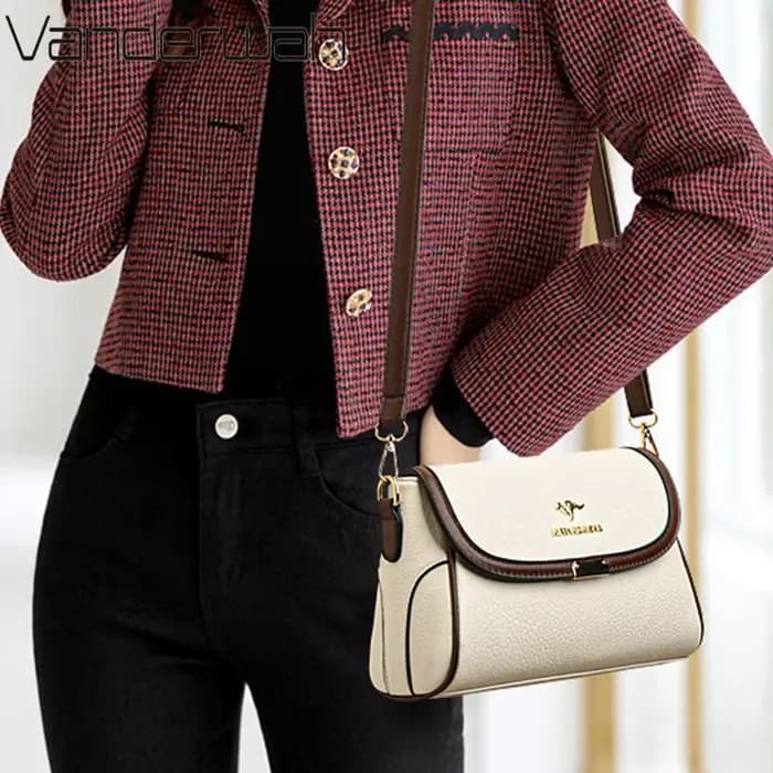 Sac à Bandoulière en Cuir Solide de Bonne Qualité pour Femme
