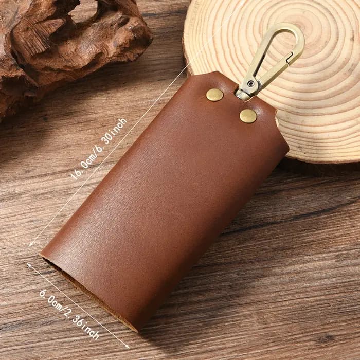Porte-clés en cuir, organisateur de clés, portefeuille de rangement de clés en cuir véritable pour la maison, le bureau et l'école