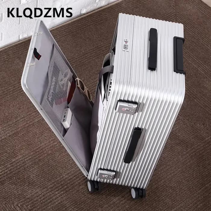 KLQDZMS 20 "24" 26 "28 pouces valise pour hommes tout en aluminium magnésium alliage boîte d'embarquement avant ordinateur portable boîtier de chariot bagages d'affaires