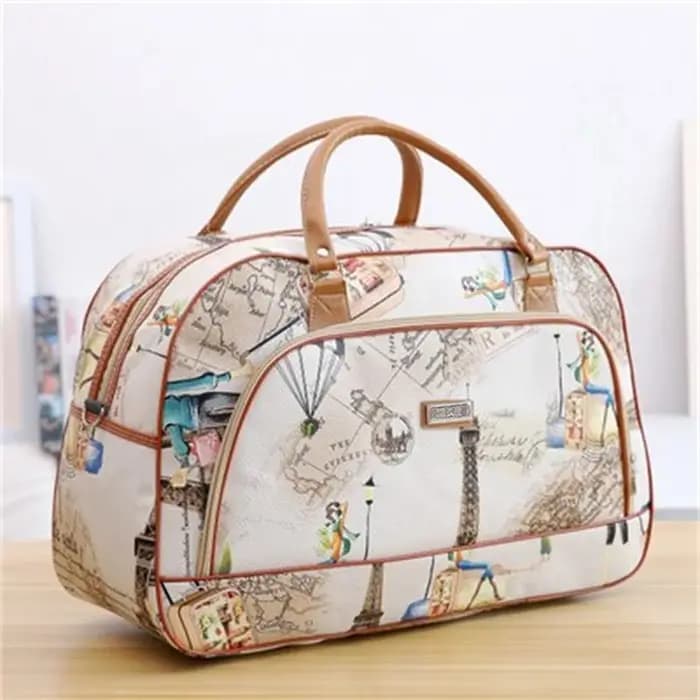 Sac polochon de voyage en cuir PU pour femmes et hommes