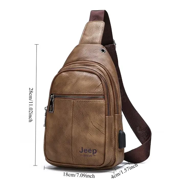 Sac de poitrine en cuir de kangourou de marque de luxe pour hommes, sac de voyage et de randonnée, sac messager pour hommes, sac de poitrine en cuir, sac à bandoulière