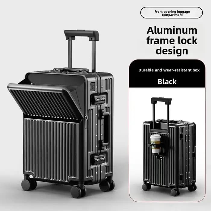 Valise multifonctionnelle KLQDZMS à ouverture frontale, valise pour ordinateur portable, valise à ro