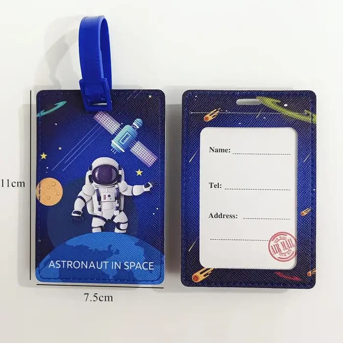 Étiquette à bagages créative astronaute