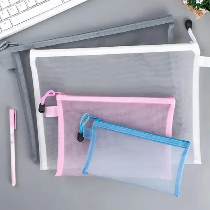 Pochettes transparentes A4/A5/horizon à fermeture éclair