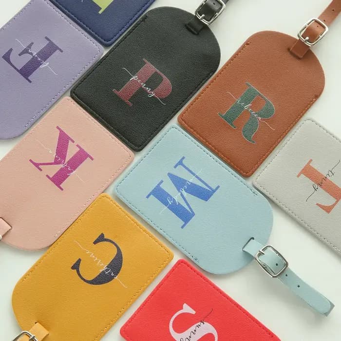 Étiquette de bagage personnalisée avec nom pour valises