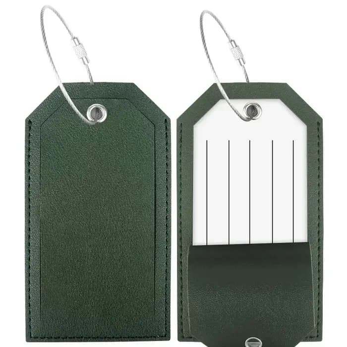 Femmes hommes étiquettes de bagages pour valises accessoires de voyage mode couleur unie en cuir PU valise sac étiquette