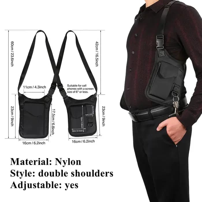 Sac d'agent secret antivol pour hommes