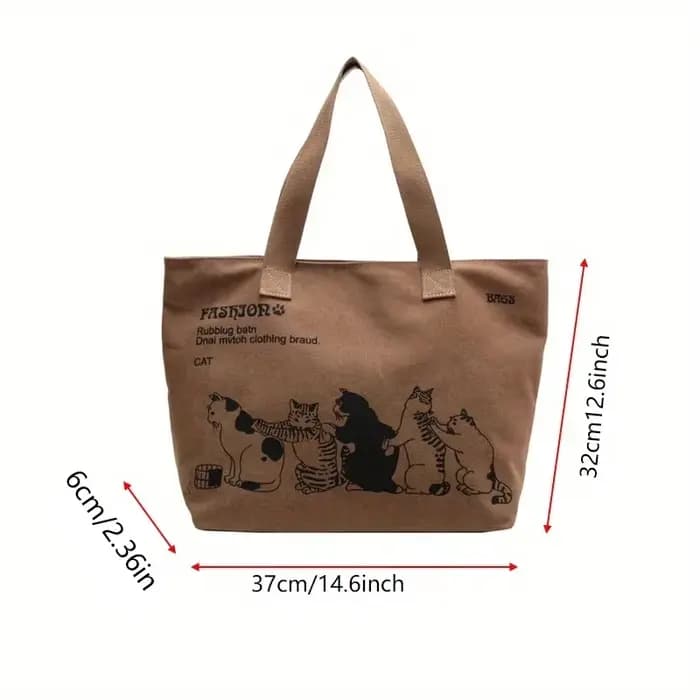 Sac fourre-tout en toile tendance pour femme