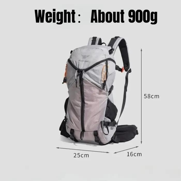 Sac à dos léger en nylon de grande taille avec fermeture éclair