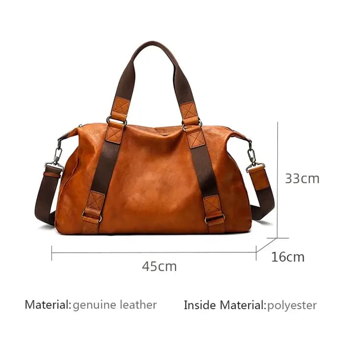 Sac de voyage pour hommes sac de bagage en cuir véritable