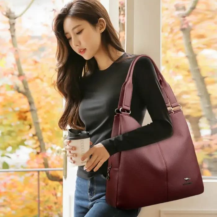 Sac Hobo à poignée supérieure en cuir pour femmes