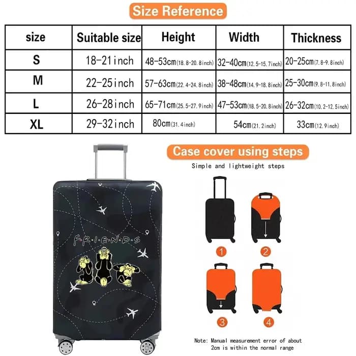 Housses de bagages de voyage imprimées Friends Pattern Series