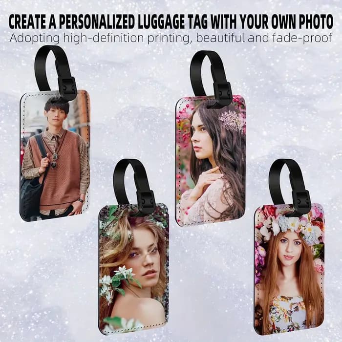 Étiquettes de bagages personnalisées avec photos