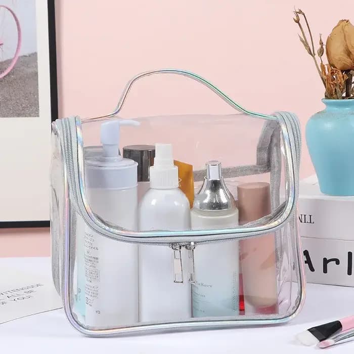 Sac à cosmétiques transparent en PVC