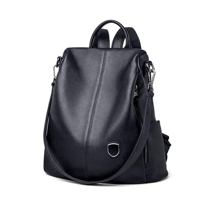 Sac à dos en cuir véritable pour femme