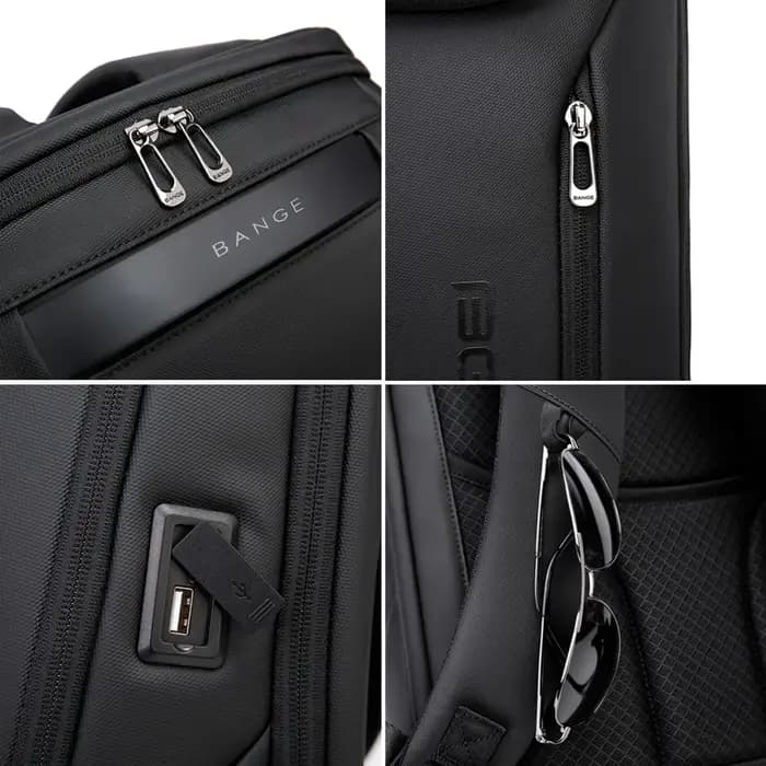 BANGE Anti-vol étanche sac à dos pour ordinateur portable 17 sac d'ordinateur voyage affaires randon