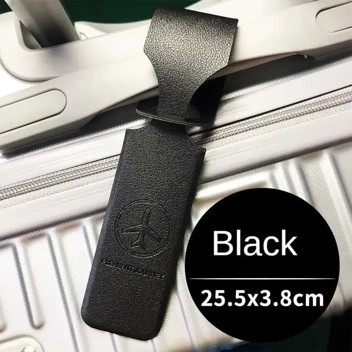 1x étiquette de bagage en cuir PU