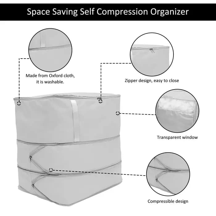 Sac de rangement pour vêtements de grande capacité