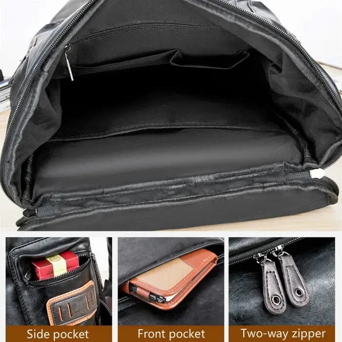 Grand sac à dos de voyage antivol en cuir pour hommes sacs pour ordinateur portable