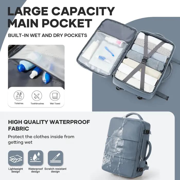 Ryanair 40x30x20 sac à dos de voyage cabine avion Easyjet 45x36x20 valises sac à dos étanche ordinateur portable Packbag