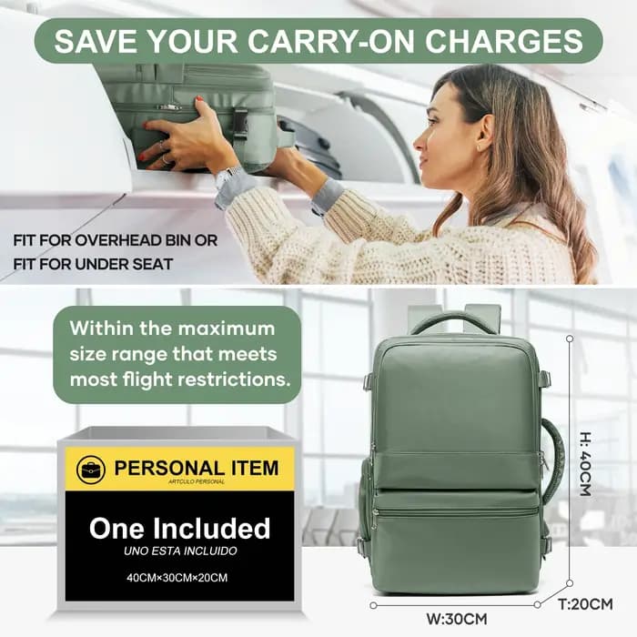 Sac Ryanair 40x30x20, sac à dos de voyage à compression sous vide