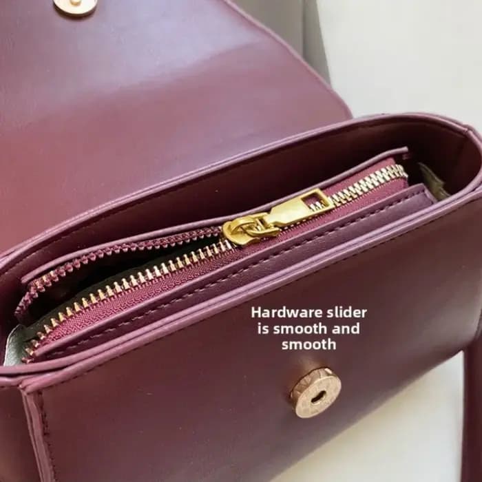Sac à main élégant en similicuir avec bandoulière réglable