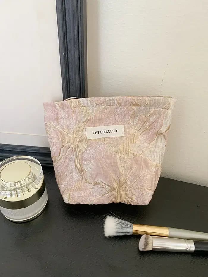 L/M/S relief Jacquard sacs de maquillage femmes sac cosmétique femme pochette trousse de toilette po