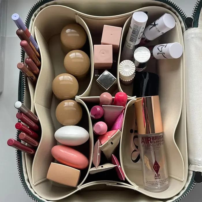 Sac à cosmétiques en cuir pu avec nom personnalisé