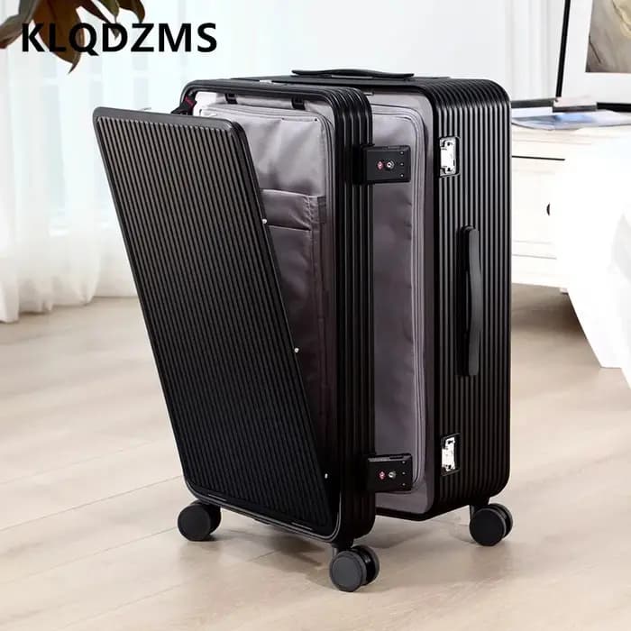 KLQDZMS 20 "24" 26 "28 pouces valise pour hommes tout en aluminium magnésium alliage boîte d'embarquement avant ordinateur portable boîtier de chariot bagages d'affaires