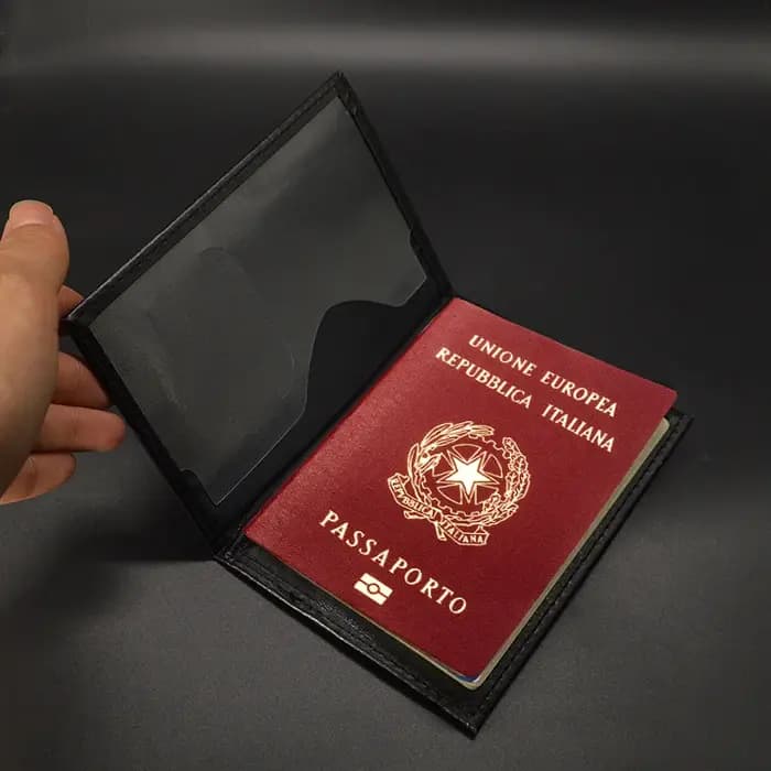 Housse de passeport italienne de qualité supérieure pour femme