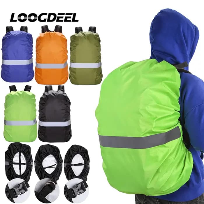 Housse de pluie réfléchissante sac à dos 20L 35L 45L 60L sac étanche camouflage tactique Camping en plein air randonnée