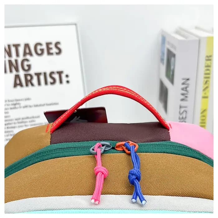 Sac à dos color block avec plusieurs compartiments