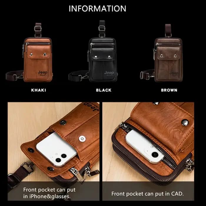 JEEP BULUO petit sac à bandoulière multifonction marque hommes sac