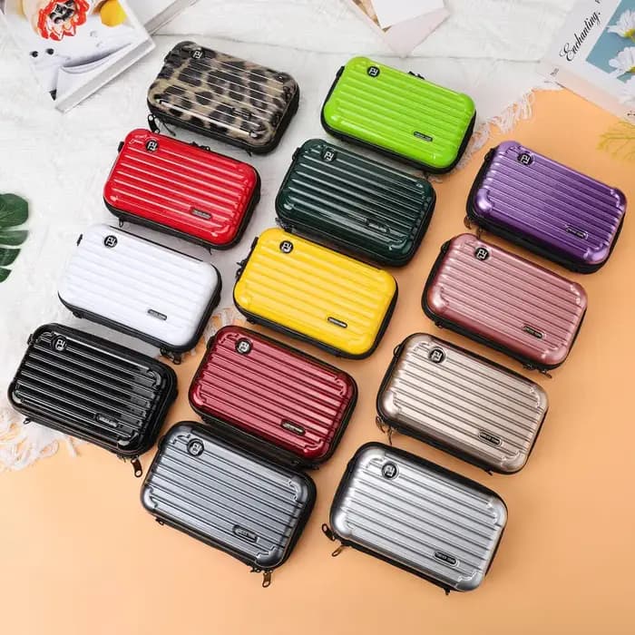 Nouvelle mini valise, trousse de maquillage portable pour femme, trousse de maquillage grande capacité, trousse de maquillage imperméable à bandoulière pour extérieur