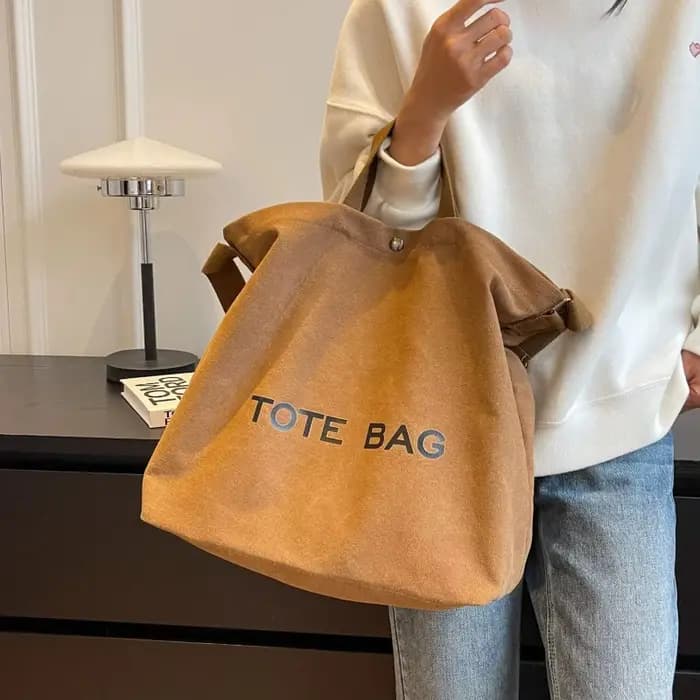 Sac fourre-tout rétro en toile épaisse